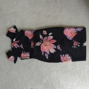 JAX Black Label | Black Dress with Pink Flowers